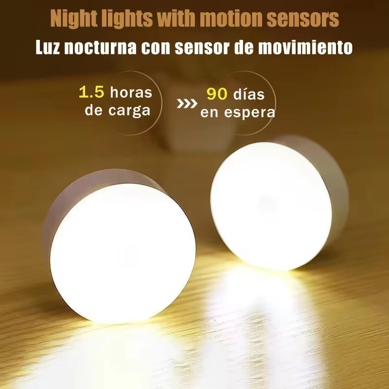 Motion Sensor Light - Luz Noturna LED Recarregável por USB
