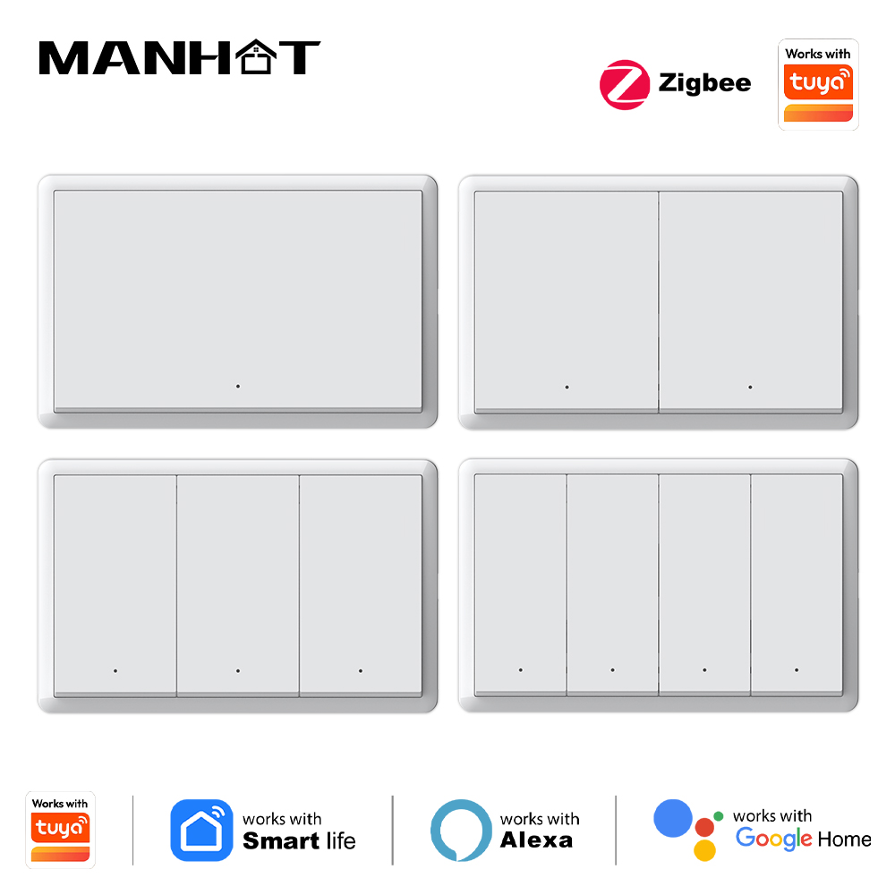 Smart Home Switch - Interruptor inteligente Manhot Zigbee sem necessidade