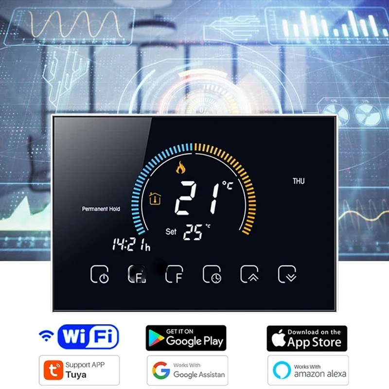 Smart Home Package - Termostato Inteligente Wi-Fi Programável TUYA com