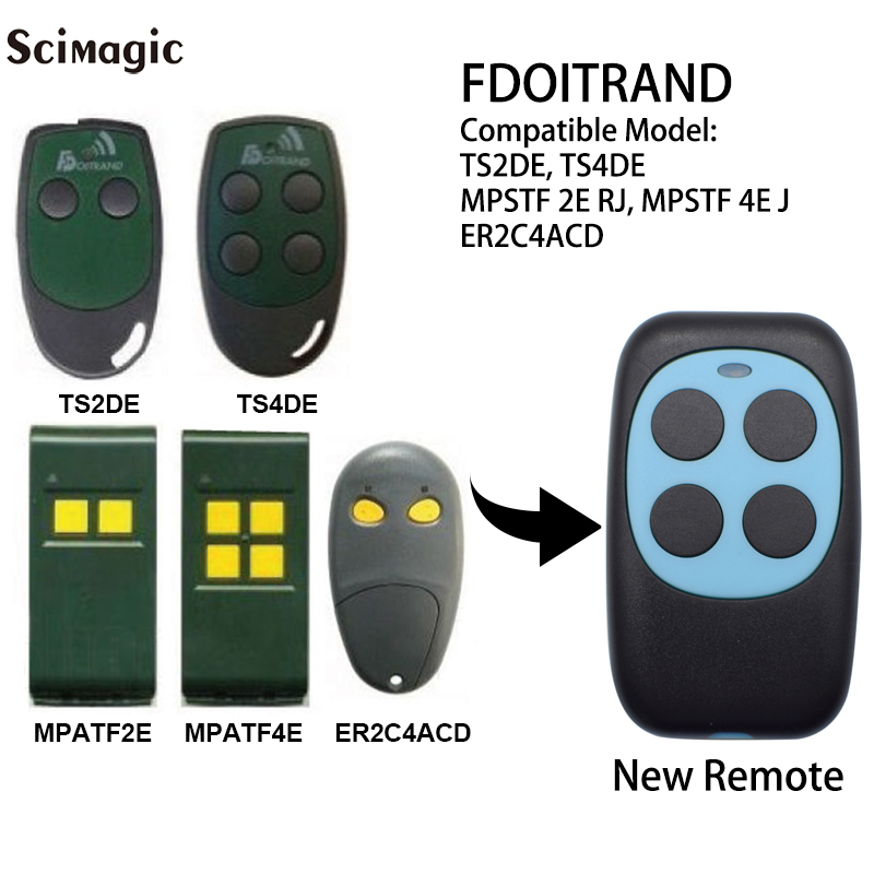 Smart Garage Door Opener - Controle remoto compatível com Fdoitrand 433MHz