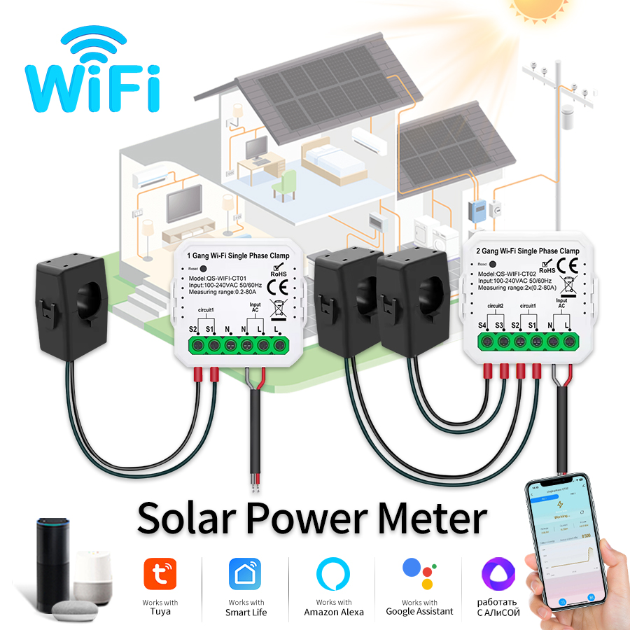 Smart Home Energy Monitor - Tuya inteligente wifi medidor de energia