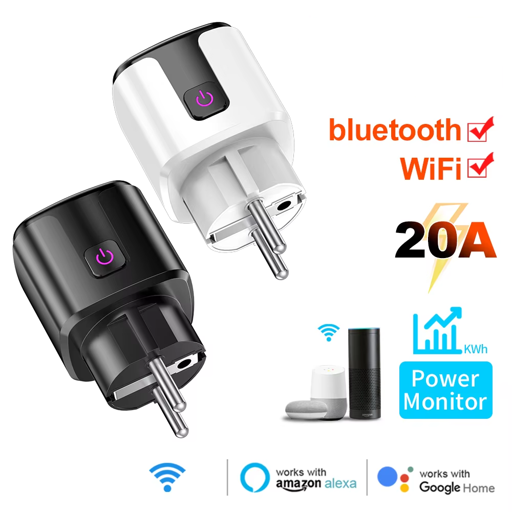 Smart Home Energy Monitor - Tomada Inteligente 20A EU com WiFi+Bluetooth