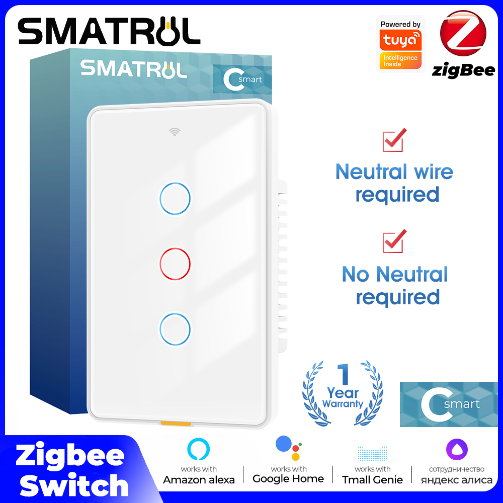 Smart Light Switch - Tuya zigbee interruptor de toque de