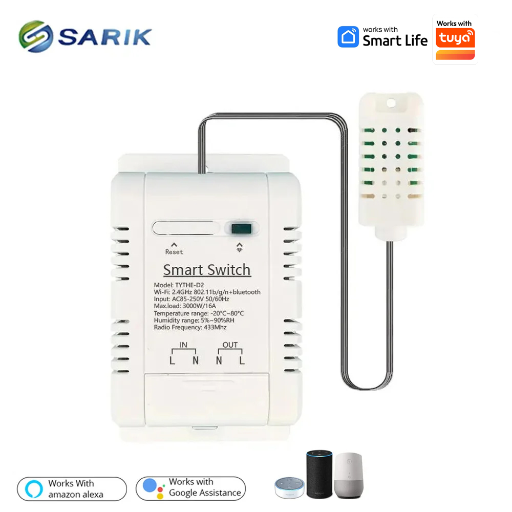 Smart Home Energy Monitor - Termostato WiFi Tuya 16A 3000W, Dispositivo