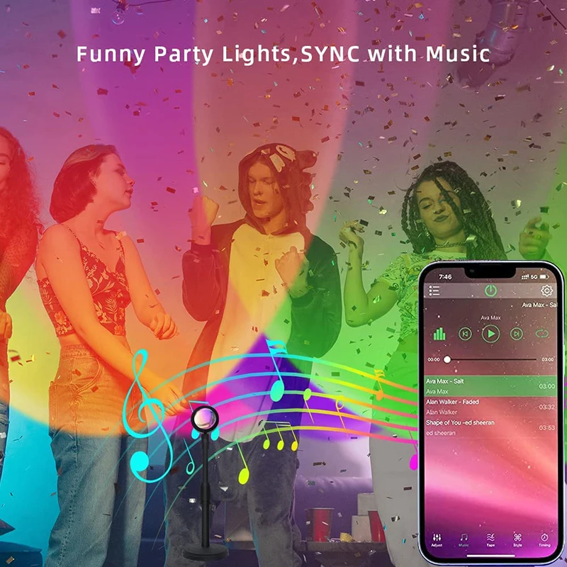 Smart LED Sunset Lamp, Lâmpada - Smart Home Energy Monitor avaliação e preço