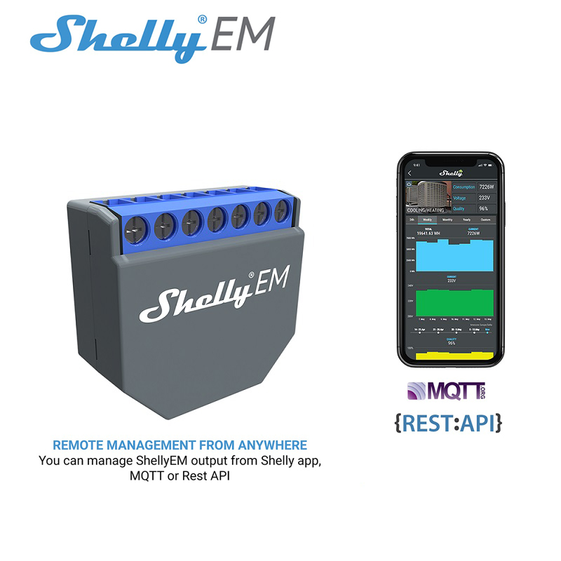 SHELLY EM Interruptor Controla - Smart Home Switch avaliação e preço