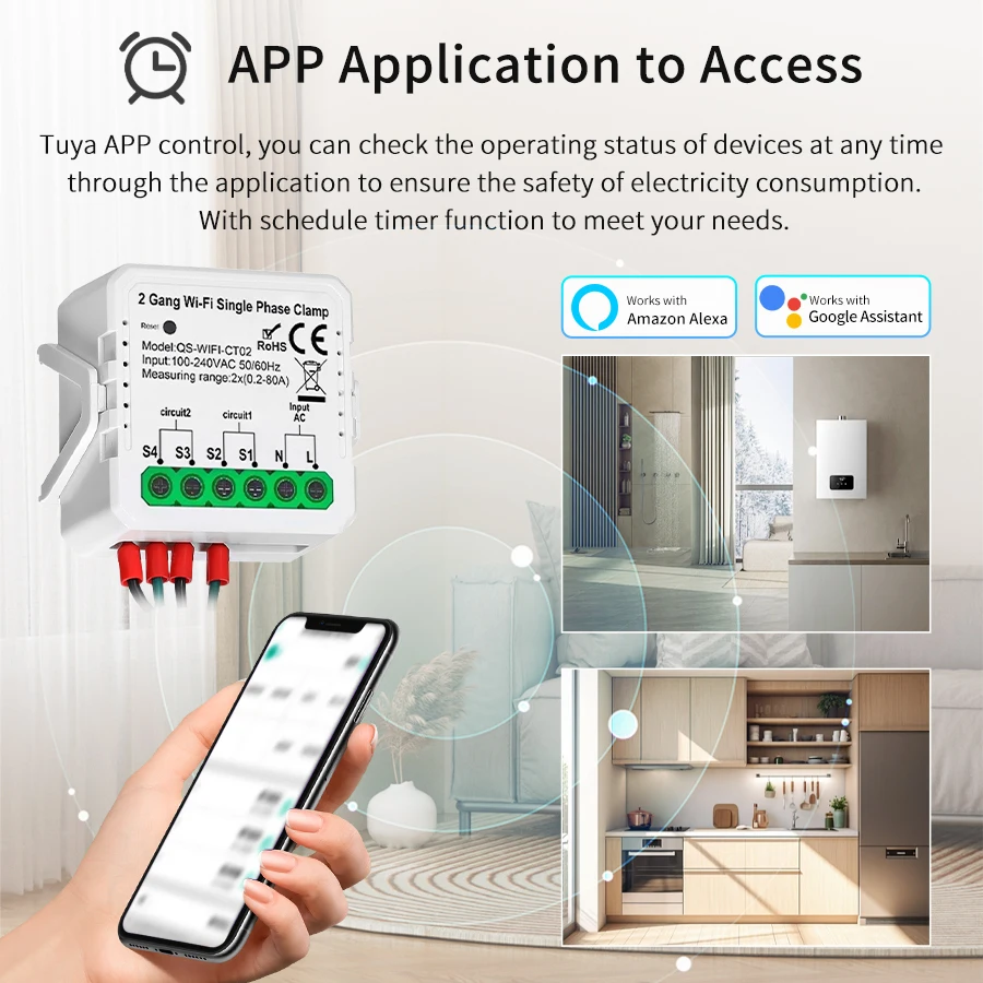 Tuya inteligente wifi medidor  - Smart Home Energy Monitor avaliação e preço