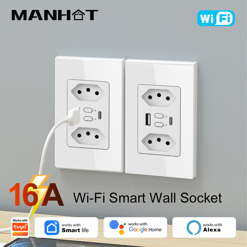 Tomada Inteligente Wi-Fi MANHO - Smart Home Gadgets avaliação e preço