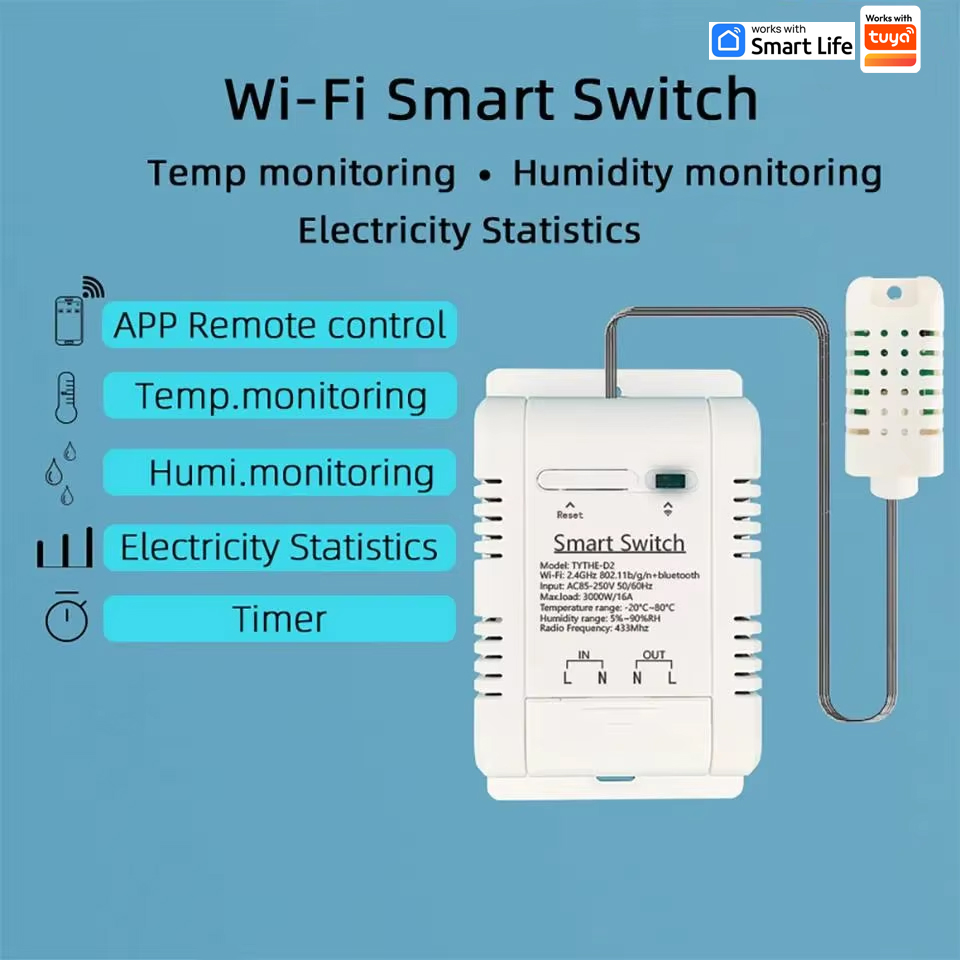 Termostato WiFi Tuya 16A 3000W - Smart Home Energy Monitor avaliação e preço
